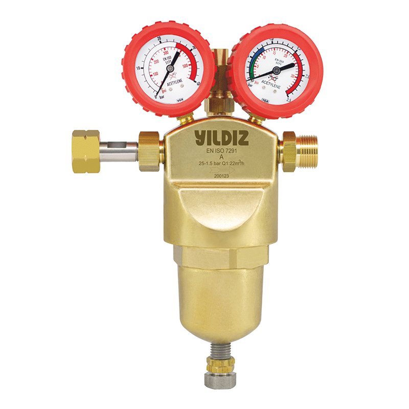 Acetylene High Pressure - High Flow Pressure Regulator - 1,5 bar