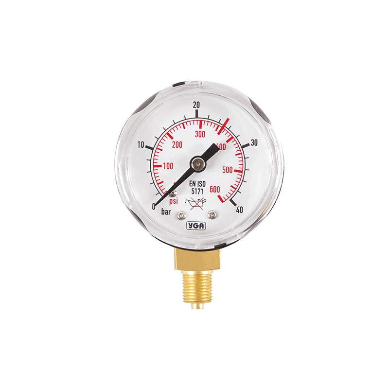 Acetylene Inlet Pressure Gauges (Manometers) 0-40 Bar