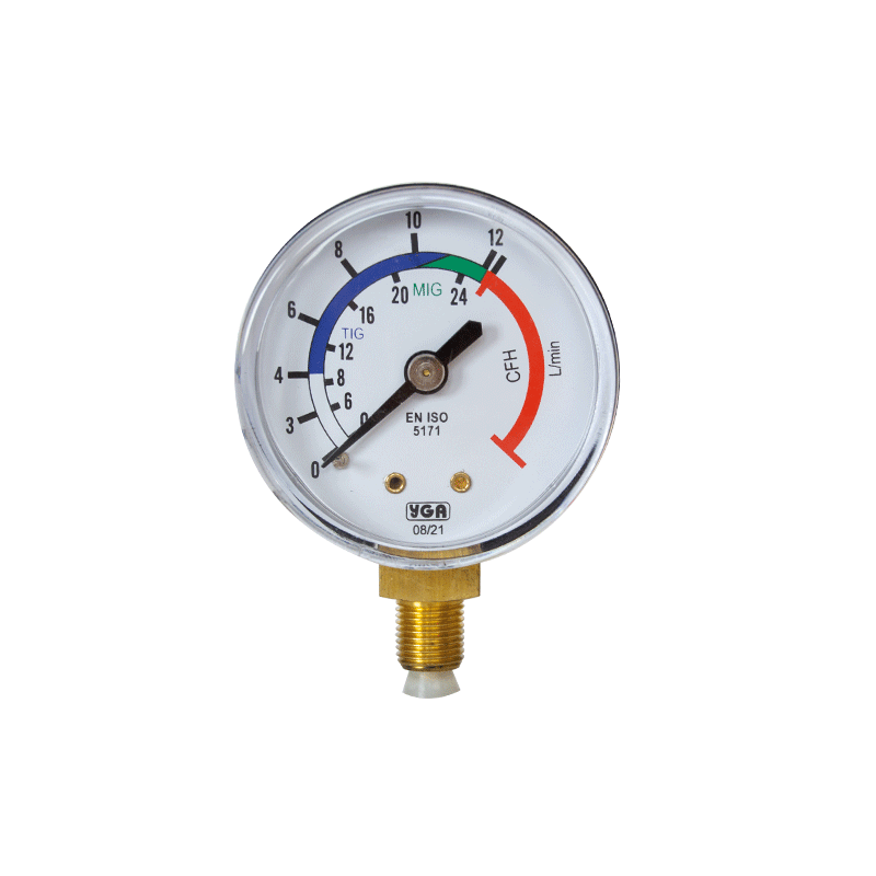 Argon - CO2 Outlet Pressure Gauges 0-12 l/min