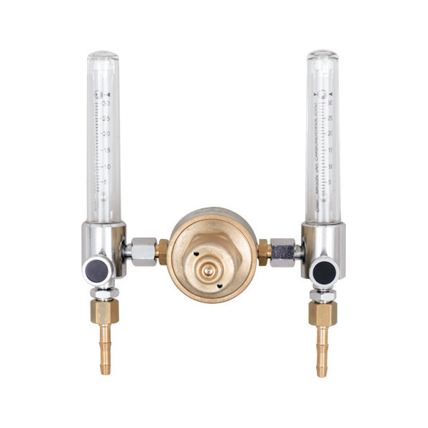 Argon / CO2 Point of use Pressure  Regulator with double Outlet flowmeters - 30ll/min